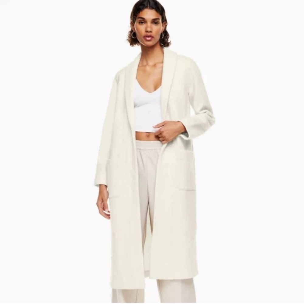 Aritzia The Group Babaton Luxe Lounge Coat Sold Out Cream Heather Oatmeal